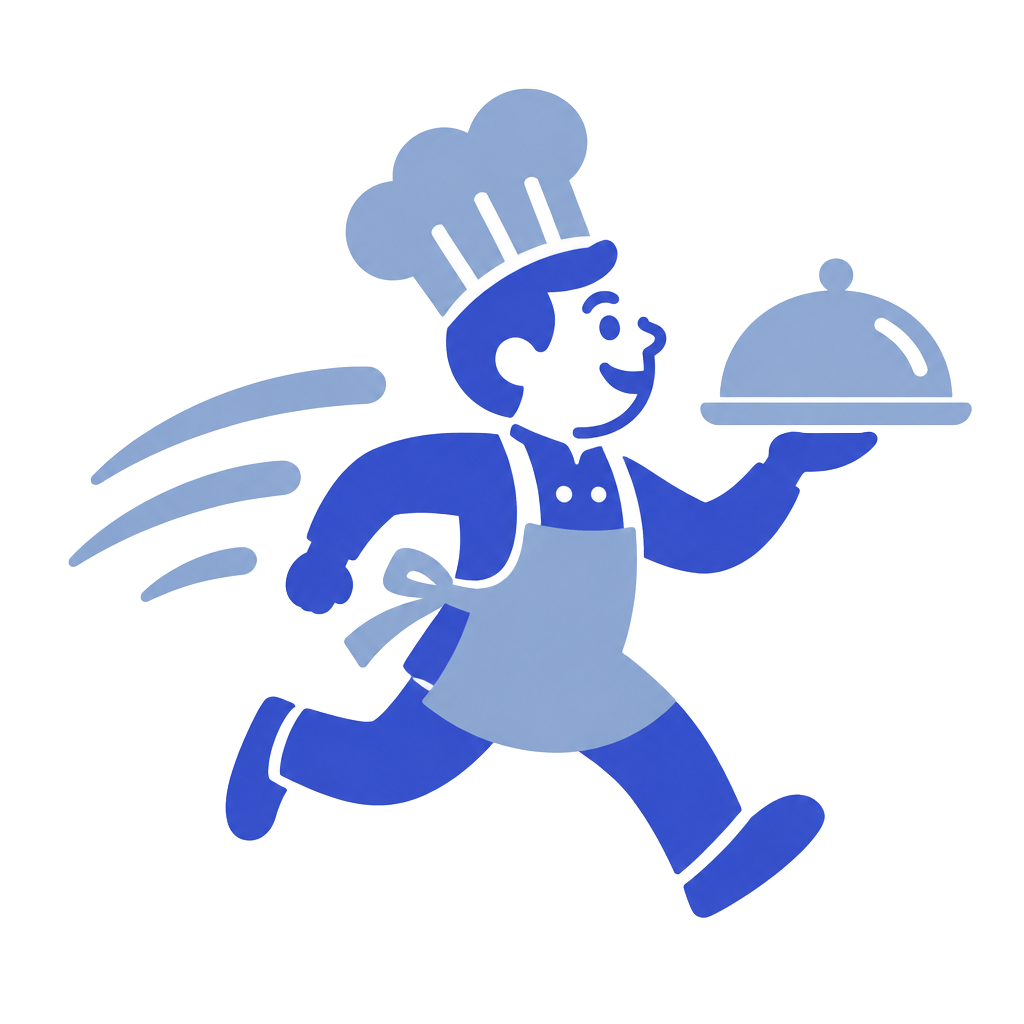 DinnerDash — a chef running with a dinner plate
